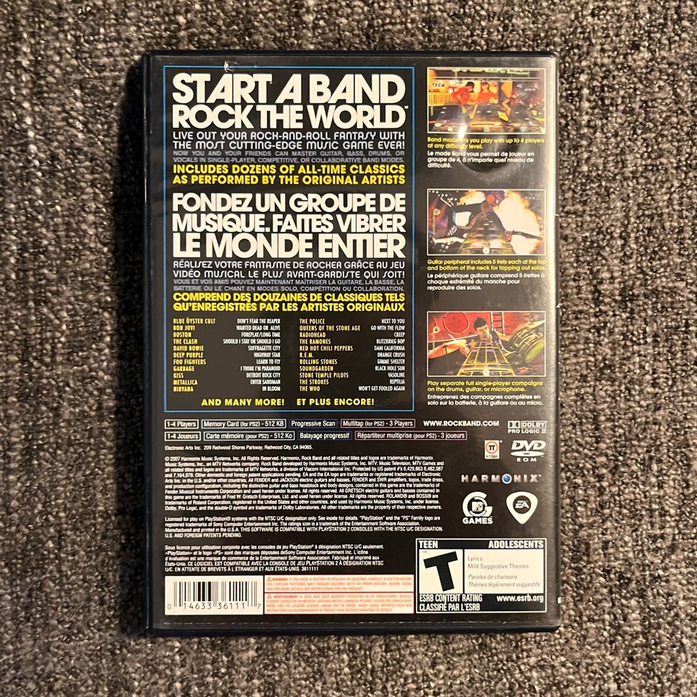 Rock Band Sony Playstation 2 PS2 Game - Picture 2 of 3